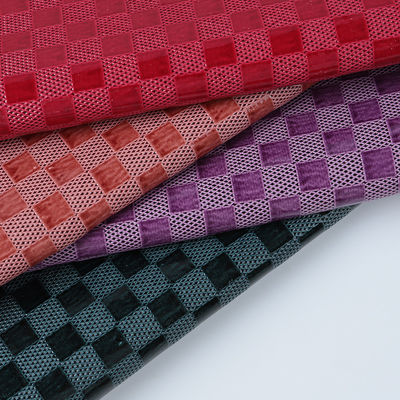 PVC Synthetic Leather Fabric Chessboard Bags Custom Faux Leather