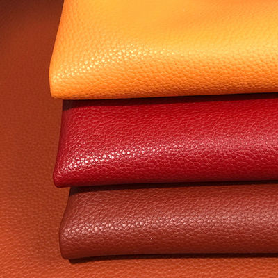 Lychee Pattern Microfiber Leather For Car Seat Artificial Leather Soft 0.8mm