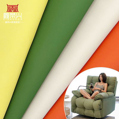 Super Stretchable PVC Synthetic Leather Fabric Plain Grained Dirt Resistant