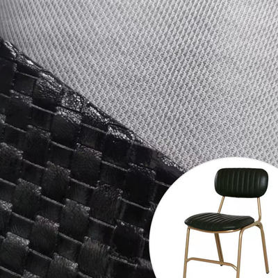 PVC Woven Pattern Synthetic Leather Embossed Faux Leather Materials for Shoes Bags Furniture Crafts Sofas Outdoor