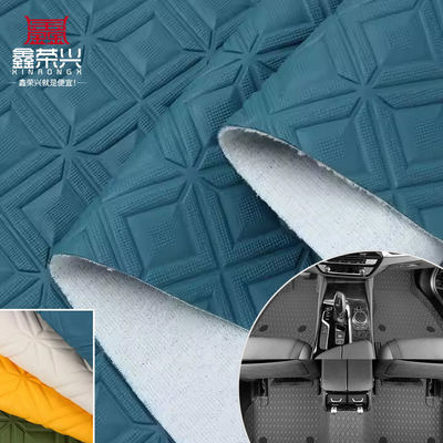 PVC Diamond Rhombus Embossed Style Artificial Synthetic Leather for Car Foot Car Seats Sofa Decorate Bag Faux Leather Fabric