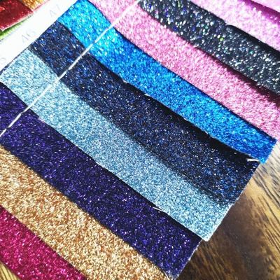 Wholesale PU Glitter Powder Grain Synthetic Leather Wallet Case Shoes Notebook Leather Fabric