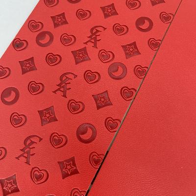 PU Pressed Synthetic Leather for Shoe Bag Package Table Mat Synthetic Faux Leather Fabric