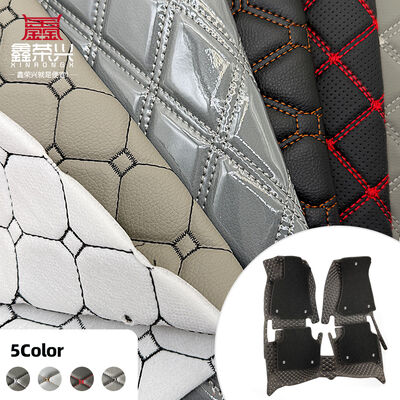 Custom 5mm Polyurethane Foam Quilted PVC Embroidery Synthetic Leather Fabric for Car Seat Covers Sofas Bags Bag Embossed