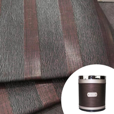 Pearly Lustre PVC Wood Grain Pattern Fabric Synthetic Leather Background Wall Wallet Box Shoes Notebook-for Sofa Use