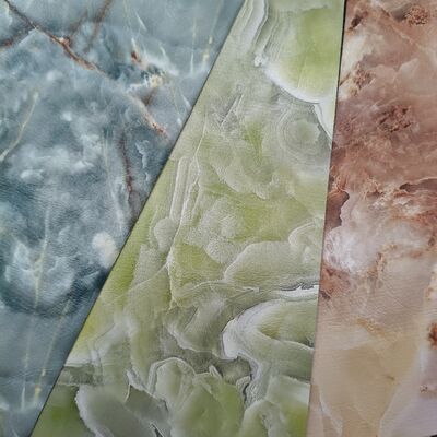 Marble Pattern Faux Leather Fabric for Furniture, Bags & Decorative Applications