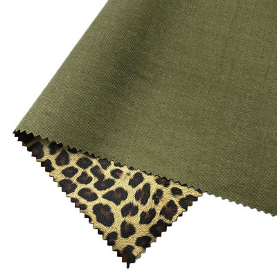 Leopard Print Garment PU Leather Water Resistant 0.6mm Thickness Customized
