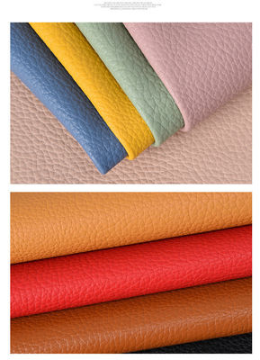 Lychee Synthetic Handbag PU Leather Brushed Bottom 1.2mm Thickness