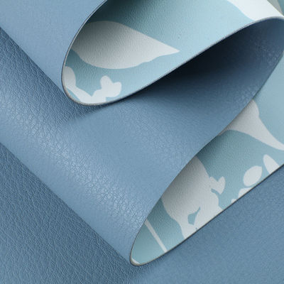 Flower Printed Handbag PU Leather 1.5mm Thick Double Sided Faux Leather