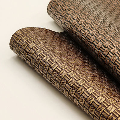 Packaging Bag Faux Leather Projects PVC Knitted Antique Brass Weave