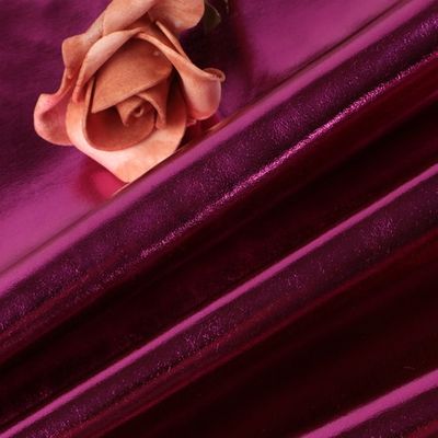 0.5mm Laser Engrave PU Leather Eco Friendly Metal Shiny PU Leather