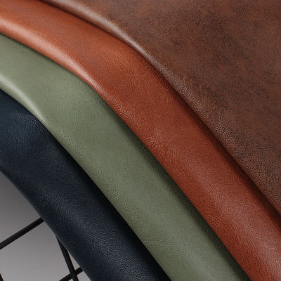 1.0mm PVC Leather For Bags Scratch Resistant Sofa Faux Leather Retro Oil Brush