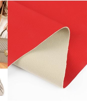 Handbag Lychee PU Faux Leather Fabric Water Based Solvent Free PU Leather