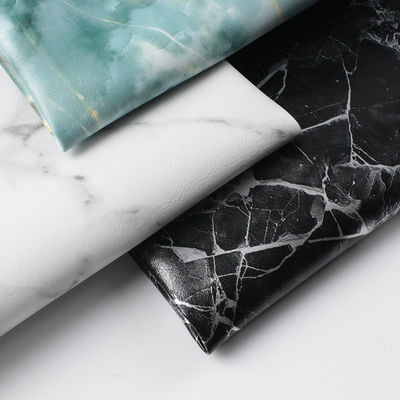 0.7mm Waterproof PU Synthetic Leather Faux Matte Marble Pattern