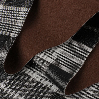 Comfort Faux Handbag PU Leather Scottish Style Plaid Soft Velvet Bottom