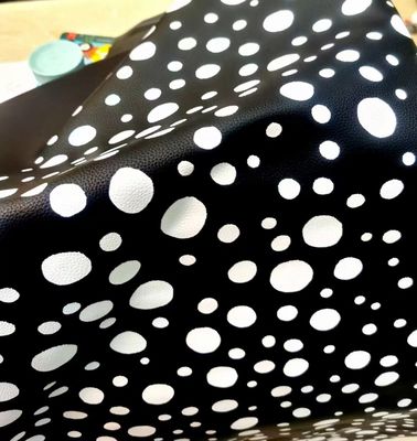 Polka Dot PU Faux Leather Soft Brush Bottom Polyurethane Fabric Leather