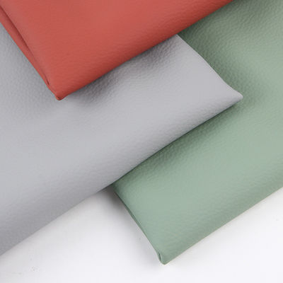 PVC Faux Leather Upholstery Fabric Lychee PVC Sofa Leather Scratch Resistent