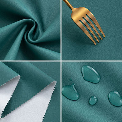 PVC Faux Leather Upholstery Fabric Lychee PVC Sofa Leather Scratch Resistent