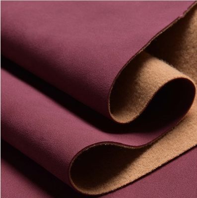 Faux Printed PU Shoe Leather Waterproof Lambskin Yangbuck Brushed Bottom