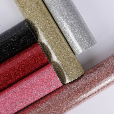 Waterproof Glitter PU Leather Powder Film Glitter Artificial Leather Customized