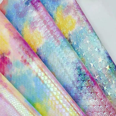 Versatile Laser Engrave PU Leather Waterproof PU Fake Leather Colorful