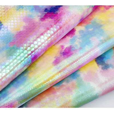 Versatile Laser Engrave PU Leather Waterproof PU Fake Leather Colorful