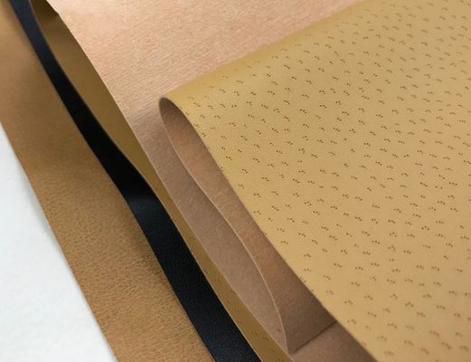 0.5mm Breathable Polyurethane PU Leather For Shoes Pinhole Pigskin Pattern