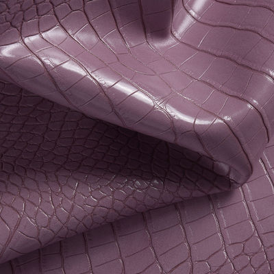 Handbag Crocodile Semi PU Leather Fabric 1.2mm Thickness Customized