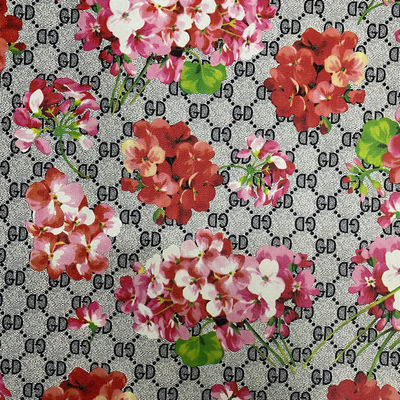 Printed GD Letter Flower PVC Faux Leather Bags Phone Case Package Box Leather Fabric