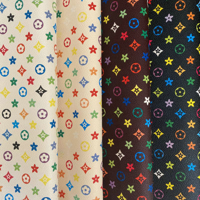 PVC Synthetic Faux Leather Material Anti Fouling Pentagon Printed