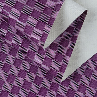 PVC Synthetic Leather Fabric Chessboard Bags Custom Faux Leather