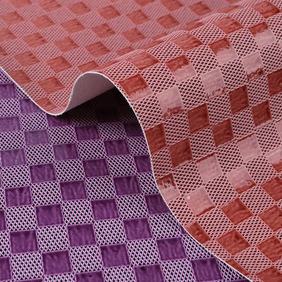 PVC Synthetic Leather Fabric Chessboard Bags Custom Faux Leather