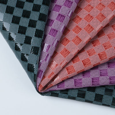 PVC Synthetic Leather Fabric Chessboard Bags Custom Faux Leather