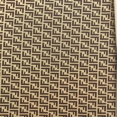 Printed Double F Letter PVC Faux Leather Bags Purse Wallet Phone Case Package Gift Box Leather Fabric