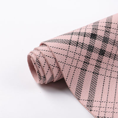 Bags Plaid Striped Printed PVC Faux Leather Fabric Artificial Scratch Resistant