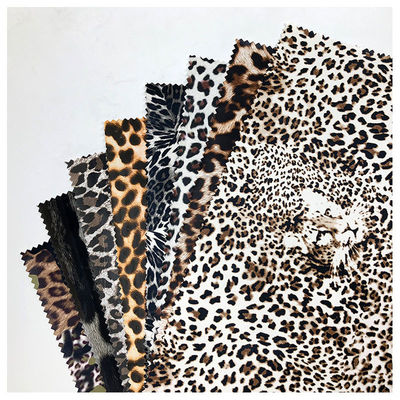 Versatile Soft PU Synthetic Leather Leopard Print Elastic Bottom