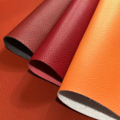 Lychee Pattern Microfiber Leather For Car Seat Artificial Leather Soft 0.8mm