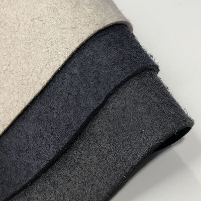 Simulated PU Microfiber Leather For Shoe Retro Burnt Bark Pattern