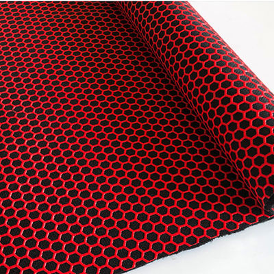 Anti Slip Silicone Leather Fabric Printed Honeycomb Faux Leather