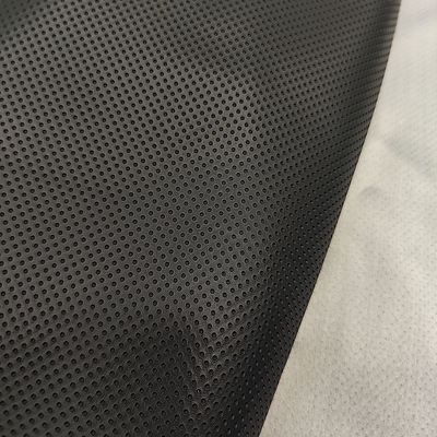 Bi Stretch PVC Leather For Car Seat Cover Resilient Black Color