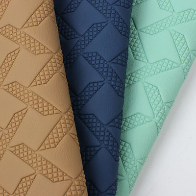 Custom Car Floor Mats Leather Woven Pattern PVC Leather Material Anti Mildew