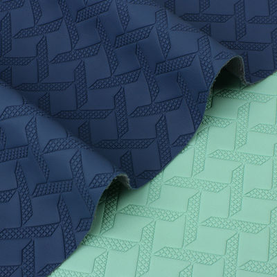 Custom Car Floor Mats Leather Woven Pattern PVC Leather Material Anti Mildew