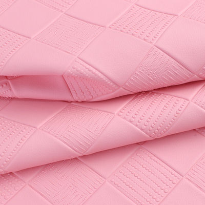 PVC Leather Fabric For Bags Colorful Large Plaid PVC Imitation Leather Custom