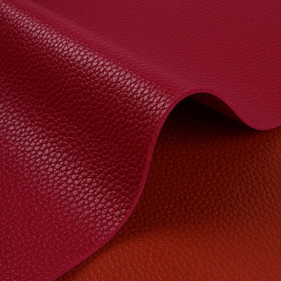 Double Sides Lychee PVC Leather For Bags / Table Mat Eco Friendly