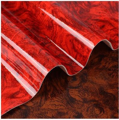 0.7mm Artificial Laser Engrave PU Leather Wood Grain Soft Peach