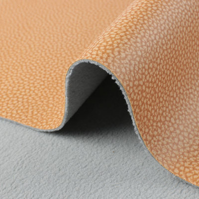 Litchi Leathaire Fabric 1.2mm Breathable Leather Fabric For Sofas / Cushions