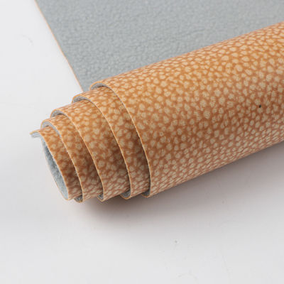 Litchi Leathaire Fabric 1.2mm Breathable Leather Fabric For Sofas / Cushions