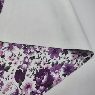 Printed Colorful Flowers PVC PU Synthetic Faux Leather Material
