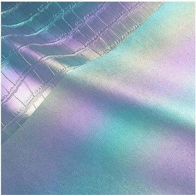 Colorful Gradient Crocodile PVC Faux Artificial Leather Bag Leather Fabric Material