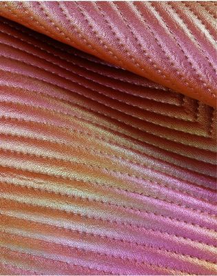 Colorful Gradient Diamond PVC Faux Artificial Leather Bag Leather Fabric Material